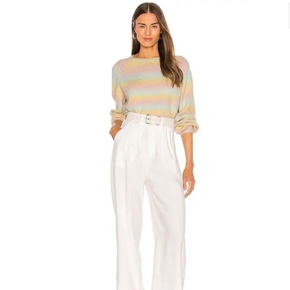 NWT BB DAKOTA BY STEVE MADDEN Crazy On You Multicolor Pink Yellow Sweater Size S